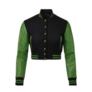 BLACK WOOL / GREEN LEATHER