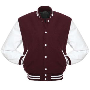 MAROON WOOL/WHITE LEATHER