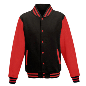 JET BLACK / FIRE RED FLEECE