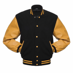 BLACK WOOL/GOLD LEATHER