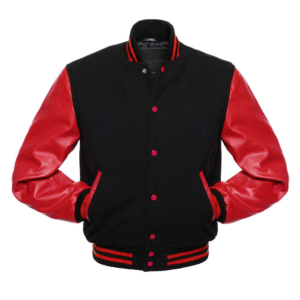 BLACK WOOL/RED LEATHER