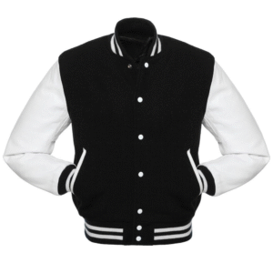 BLACK WOOL/WHITE LEATHER